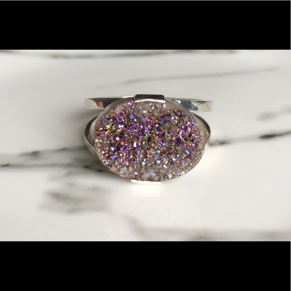 Ring Titanium Aura Druzy & Sterling Silver - Picture 2 of 8